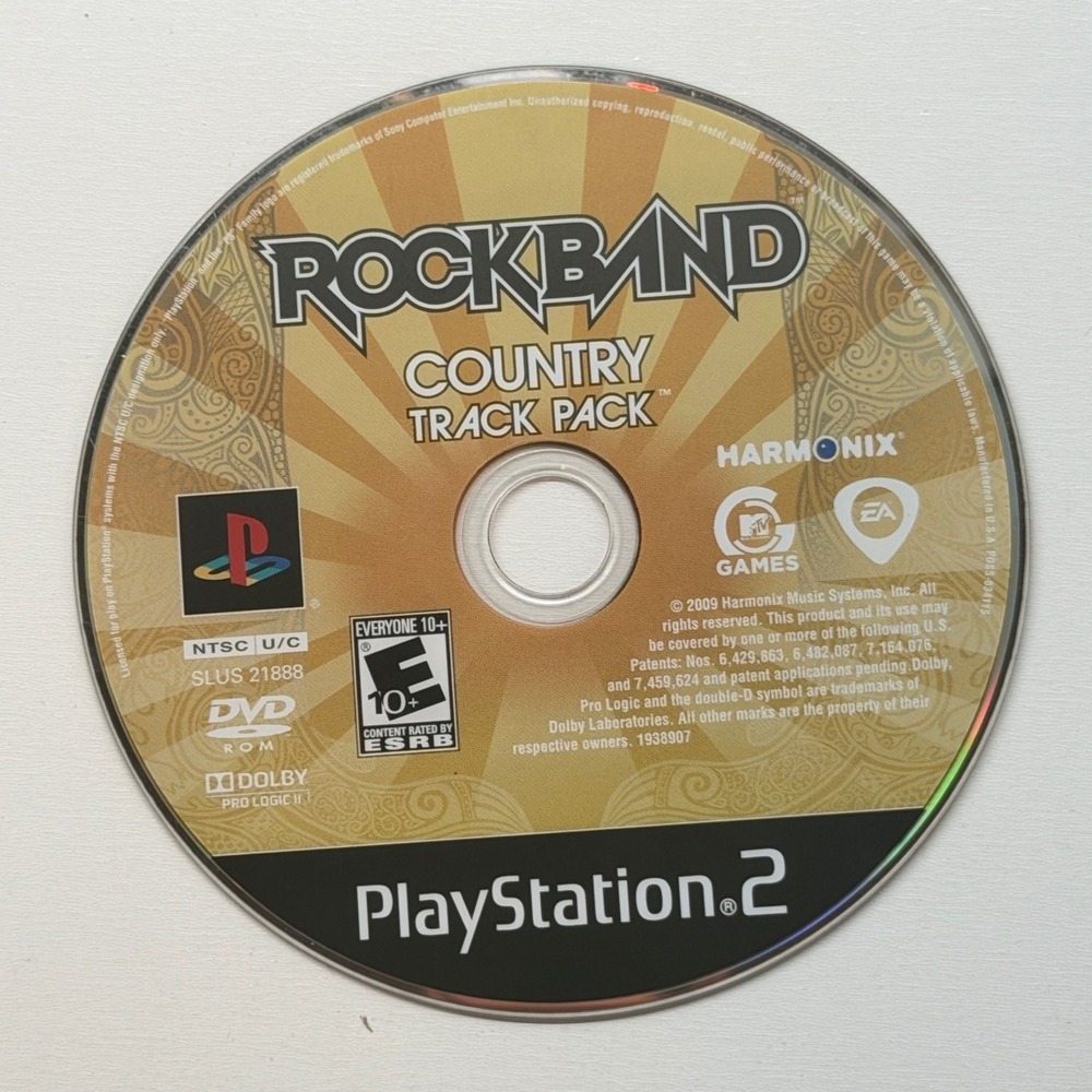 Rock Band Country Track Pack Sony PlayStation 2 PS2 Music Rhythm Game SLUS 21888
